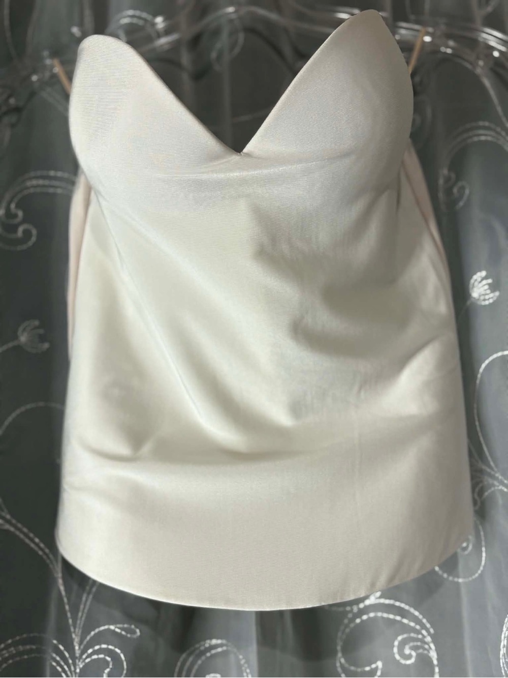 DB Strapless Ivory Sweetheart Shaping Bustier sz S